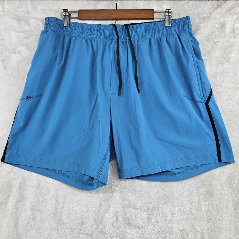 Rhone Shorts Mens XXL Blue Athletic Training‎ Gym Running Drawstring Performance
